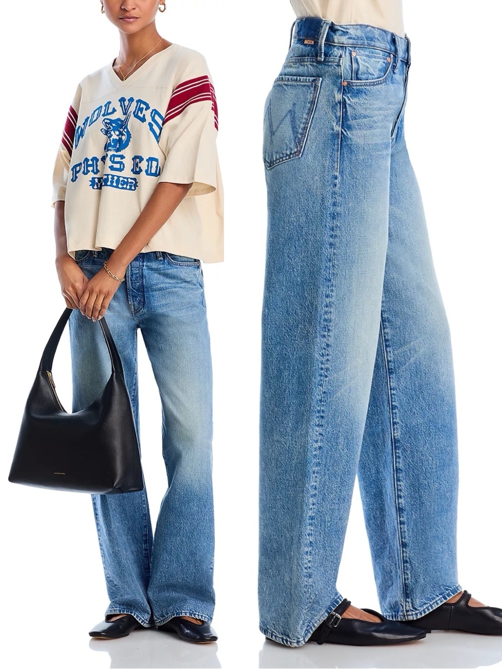 MOTHER The Dodger Button Sneak Jeans Wipeout Blue Size 25 EUC